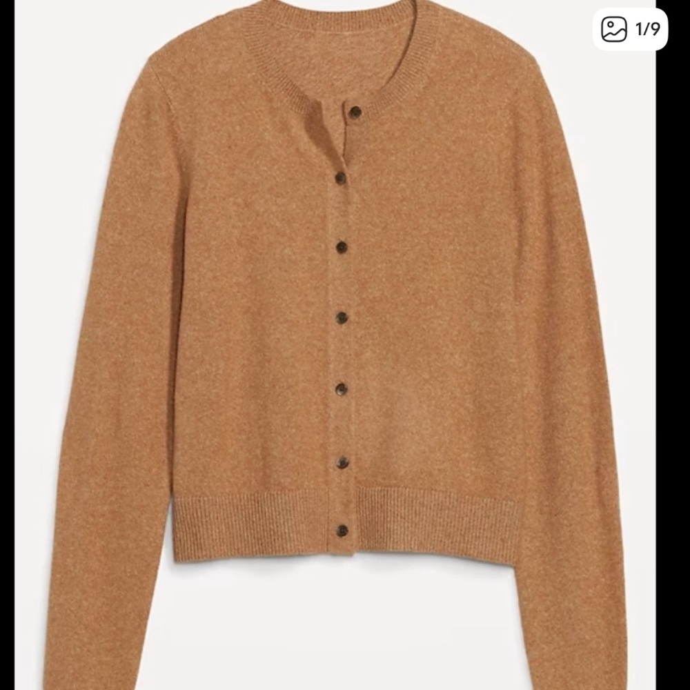 Old Navy Tan Crew Neck Cardigan